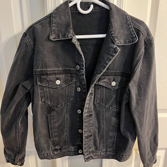 🖤 J. Galt Shanghai Black Denim Jacket – Size S - Picture 1 of 3